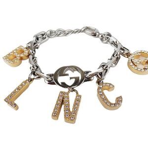 Brand new Gucci X balenciaga Gold and Silver Charm Bracelet
